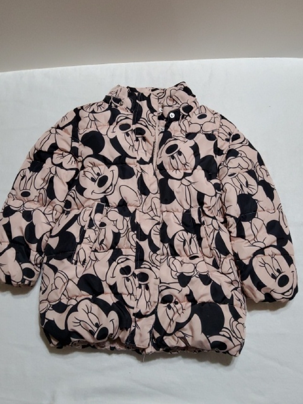 H&M Light Pink Jacket with Black Graphic Trim